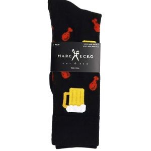 Novelty fun socks - Beer & Chicken Wings - black